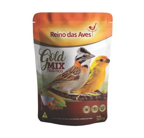 GOLD MIX TICO TICO INSETOS 500GR REINO DAS AVES Pet Center Brasil