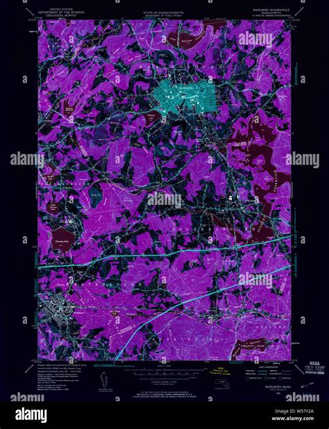 Massachusetts USGS Historical Topo Map MA Marlboro 350276 1953 24000 ...