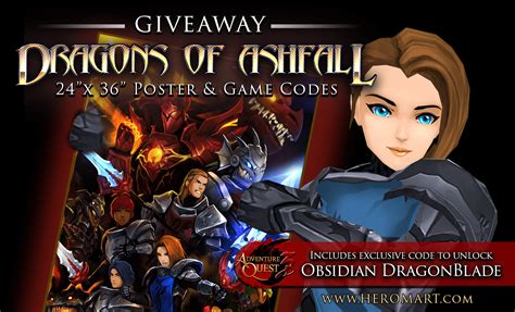 Giveaway Dragons Of Ashfall Poster Adventure Quest 3d Cross