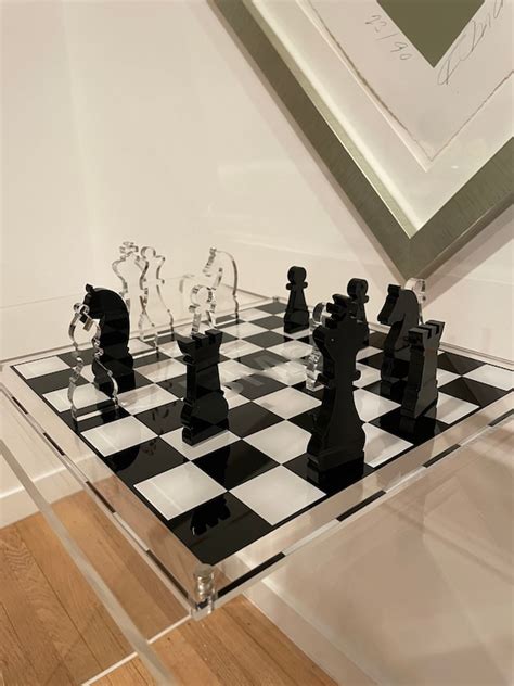 Personalized Modern Acrylic Chess Set Housewarming Gift New - Etsy