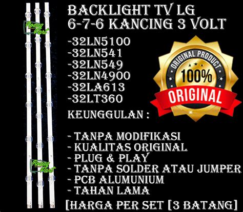 Lampu Backlight Tv Lg Inch Ln Ln Ta Led Volt