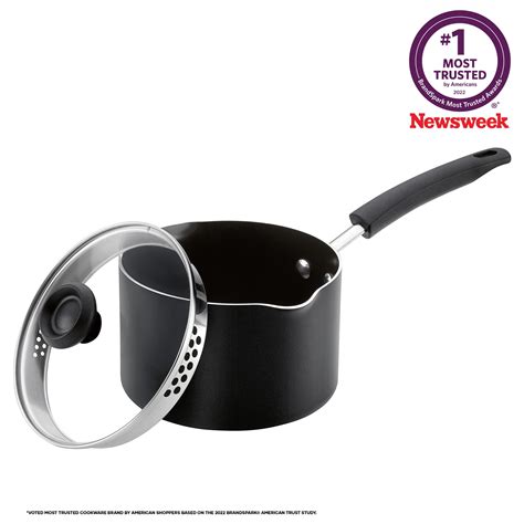 3-Quart Aluminum Non-Stick Straining Saucepan With Lid, Black - Walmart.com