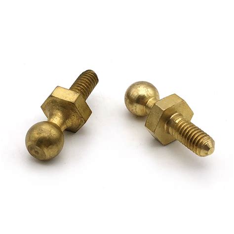 Non Standard Customized Brass Hexagonal Bolt Ball Head Bolt China