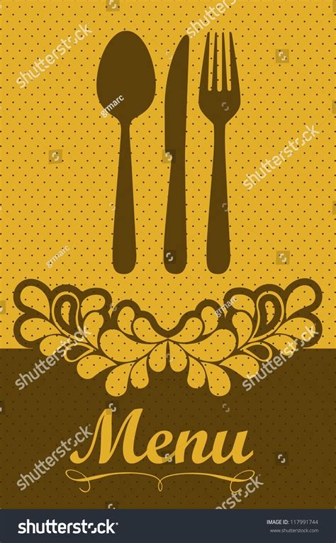 Illustration Menu Retro Vintage Restaurant Menu Stock Vector (Royalty ...