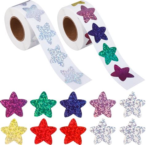 1000pcs Star Stickers Foil Star Stickers Incentive Stickers Sparkly
