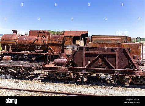 Old And Rusty Steam Locomotive Abandoned Stock Photo Alamy