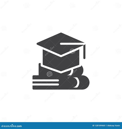 Graduation Cap And Book Vector Icon Stock Vector Illustration Of