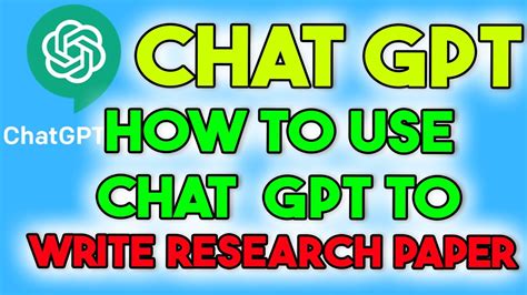 CHAT GPT How To Write Research Papers With Chat GPT 2023 YouTube