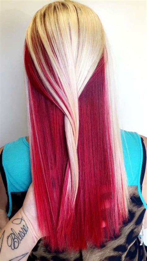 Pin By Mallary Gray On Beauty Dyed Blonde Hair Blonde Hair Red