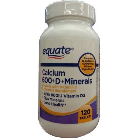 Equate Calcium 600 D Minerals 600 Mg 120 Tablets Reviews 2020