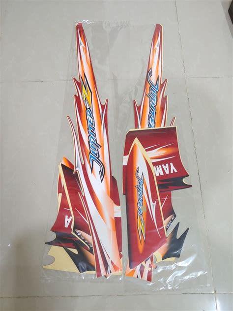 Jual Stiker Bodi Lis Body Striping Jupiter Z 2007 Merah Hitam Di