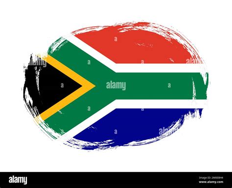 South africa flag in rounded stroke brush background Stock Photo - Alamy