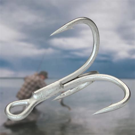 10 PCS High Carbon Steel Treble Hooks Super Sharp Fishing Hooks Fishing