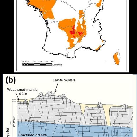 (a) Geological map of the sedimentary Paris basin (modified after brgm ...