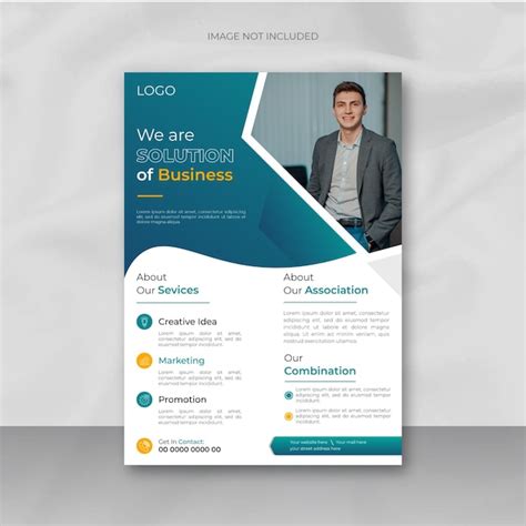 Moderne business flyer designvorlage oder broschüren cover Premium Vektor