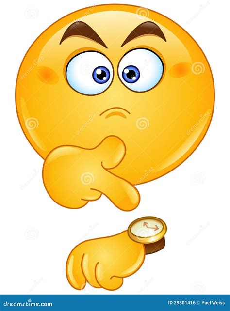 Zeigen Auf Uhr Emoticon Lizenzfreies Stockbild Bild