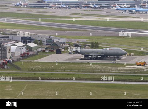 Fire Fighting Facilities Of The Airport Panoramic Aerial View Of