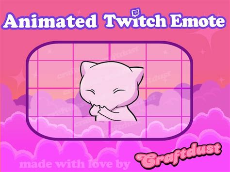 Twitch Discord Animated Emote Giggle Lol Laughing Mew Etsy