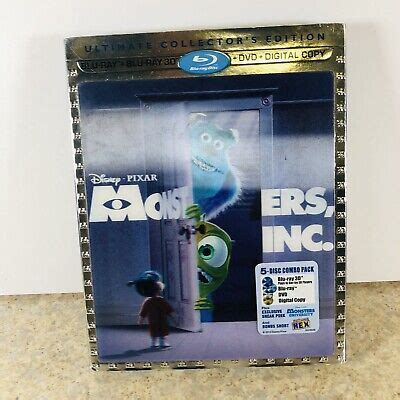 Disneys Monsters Inc Ultimate Collectors Blu Ray DVD 5 Disc Set 3D