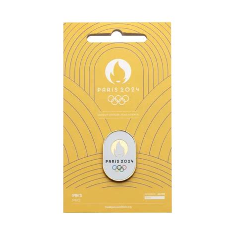 Paris 2024 Jeux Olympiques Logo Pin Insigne Blanc Ovale Eur 16 60