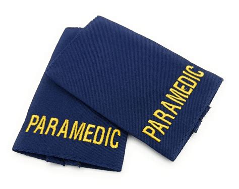 Paramedic Blue Epaulettes Ambulance Medic Officer Epaulette Sliders R2525