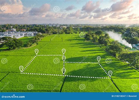 Land Plot In Aerial View For Development Or Investment Stock Image