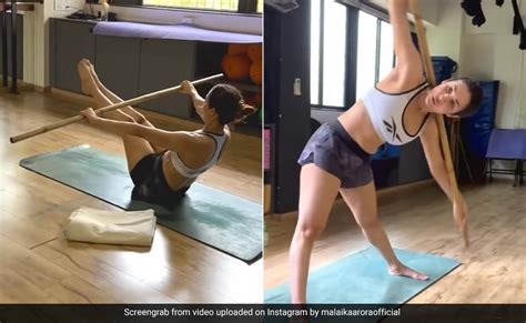 Malaika Arora Chooses The Most Unique Danda Yoga Workout To Exercise