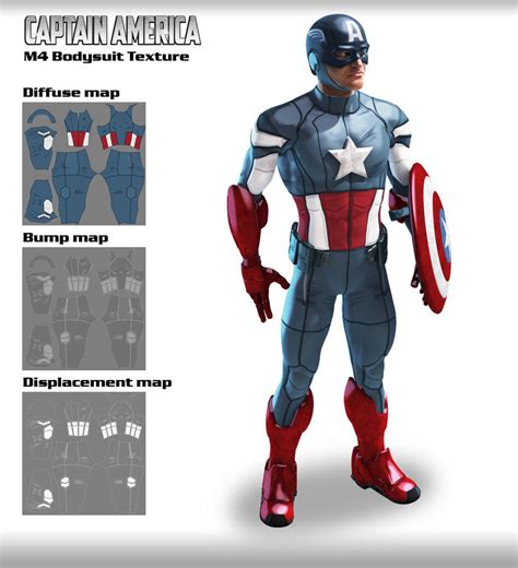 M4 BodySuit Textures Captain America By 6and6 On DeviantArt