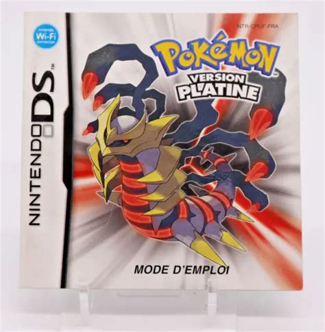 Mode Demploi Notice Pokemon Version Platine Sur Nintendo Ds Vf 100 Authentic Eur 1990