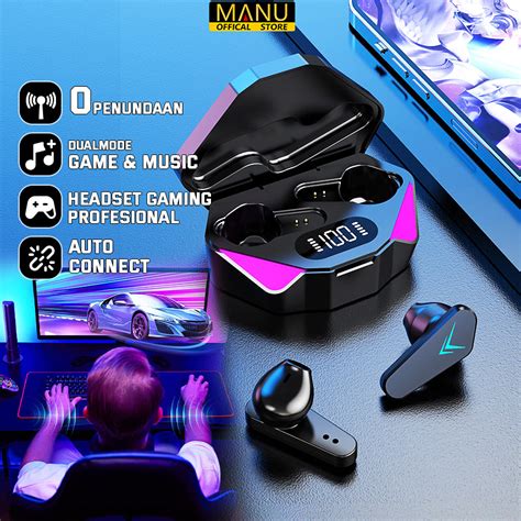 Jual Hot Promotemanu Gaming Tws X Headset Gaming Bluetooth Headset