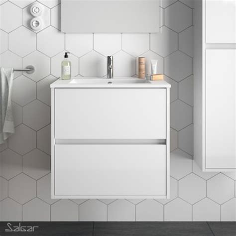 Mueble De Ba O Noja Blanco Brillo Lavabo Zurione