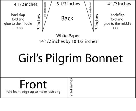 Girl Pilgrim Hat Template Printable - Free Templates Printable