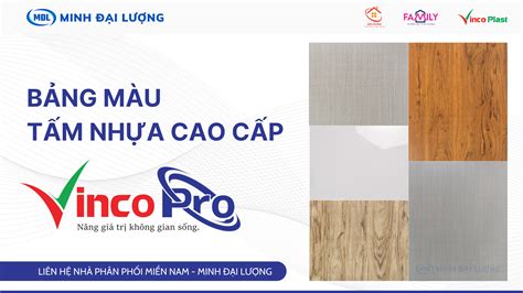 Bảng Màu Tấm Nhựa Vincopro Minh Đại Lượng