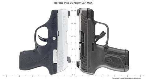 Beretta Pico Vs Ruger Lcp Max Size Comparison Handgun Hero