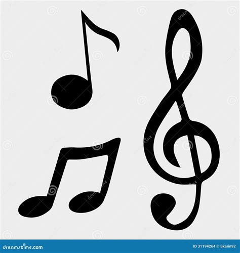 Vector Illustration Music Note Symbols Stock Images - Image: 31194264