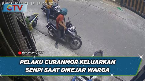 Kepergok Mencuri Pelaku Curanmor Keluarkan Senpi Saat Dikejar Warga