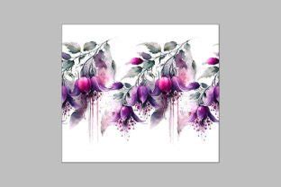 Watercolor Fuchsia Tumbler Wrap Graphic By DoFloro Creative Fabrica