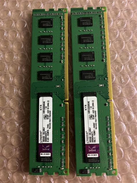 Yahooオークション Kingston 動作品 Pc3 10600u 4gb 2枚 計8gb Ddr3