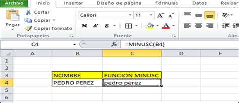 Como Usar La Funcion Minuscula En Microsoft Excel Excelonlinejc