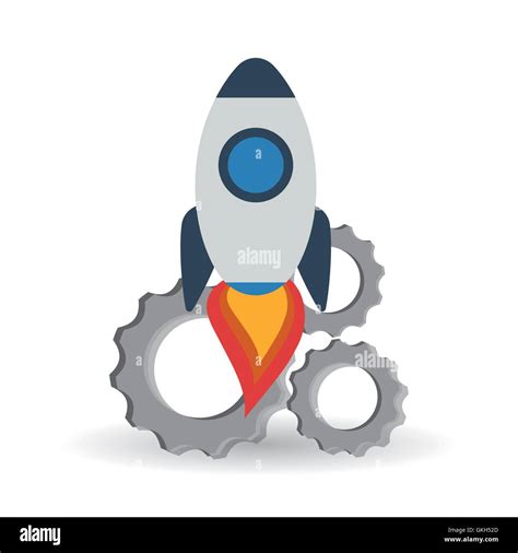 Graphic design of rocket , vector illustration Stock Vector Image & Art ...