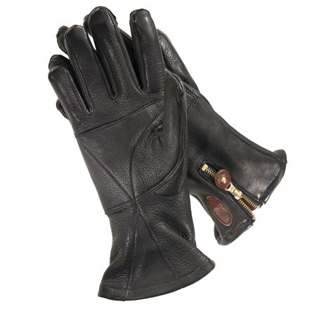 Super Rocket Gloves Black Naked Deerskin Gauntlet Glove With Knuckle