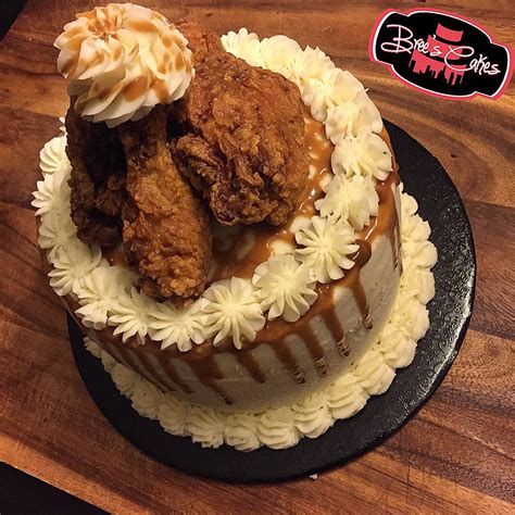 Fried Chicken Mashed Potato Cornbread Cake