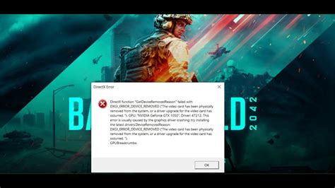 Fix Battlefield Directx Function Error G Dx Renderer Dxgi Error