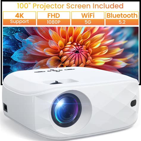 Happrun Proyector Proyector Con Wifi Y Bluetooth One Step Mirroring