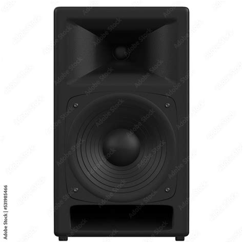 3D rendering illustration of a bass reflex loudspeaker Stock Illustration | Adobe Stock