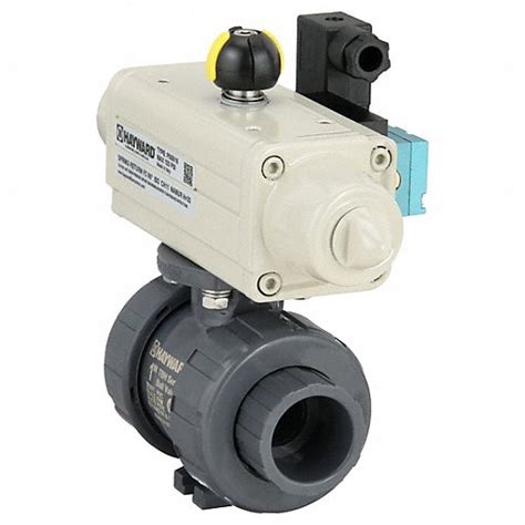 Hayward Flow Control 1 In Pvc Pneumatically Actuated Two Way Ball Valve 802fa7