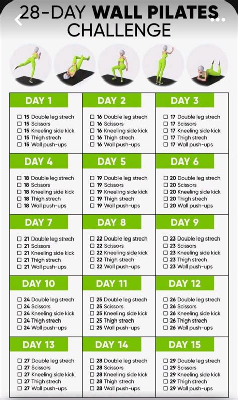 28 Day Wall Pilates Challenge Strengthen Tone Transform