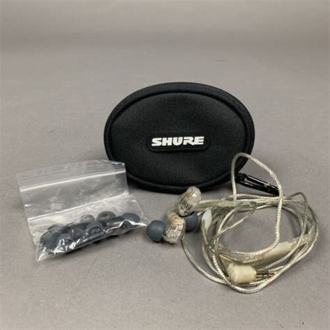 Shure Se215 Cl Sound Isolating In Ear Headphones Earphones Iem Earbuds Clear Ebay