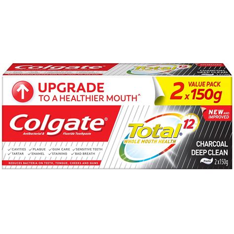 Colgate Total Charcoal Deep Clean Antibacterial Toothpaste Valuepack