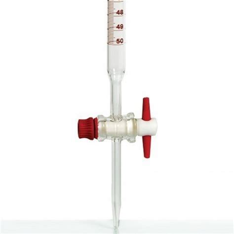 Burette With PTFE Key Stopcock Feature Compact Design High Strength